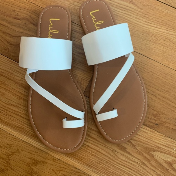 avena white flat sandals